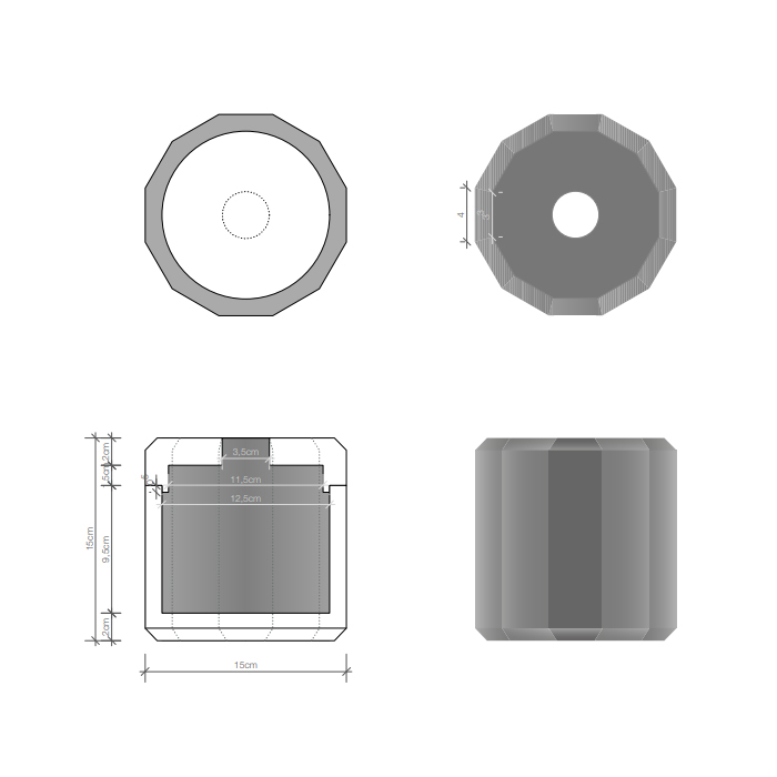 Decor Walther KR KB Kristall Салфетница, настольная, цвет: Capri Blue