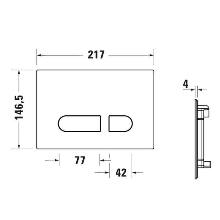 Duravit A1 Клавиша смыва для унитазов, механическая, цвет: брашированная бронза