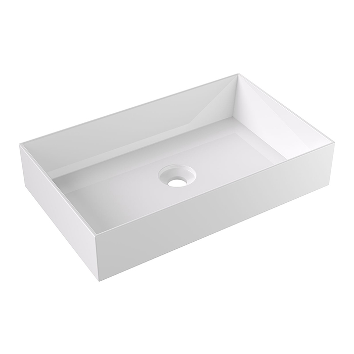 Alice Spy Rectangular Раковина 60x38х12см., накладная, без отв., цвет: белый глянцевый