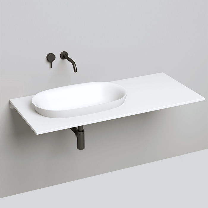 Salini Marea Раковина накладная 64.5х38.7х16см, без отв., без перелива, S-Stone, цвет: белый матовый