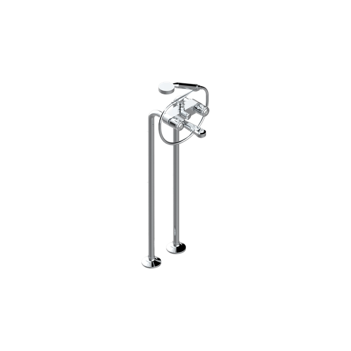 THG CORVAIR FIOR DI BOSCO Смеситель для ванны напольный, с ручным душем и шлангом 1500 мм., цвет: хром