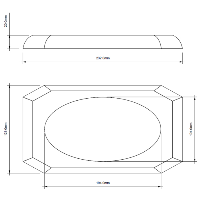 Decor Walther KR KS Kristall Лоток для расчесок, настольный, цвет: Capri Blue