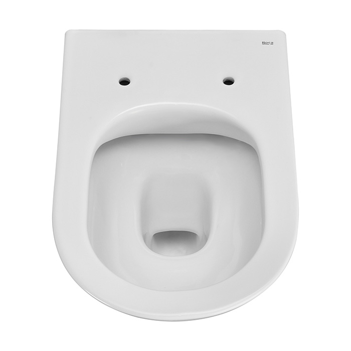 Roca The Gap Round Унитаз подвесной 35x54см, безободковый, цвет: белый