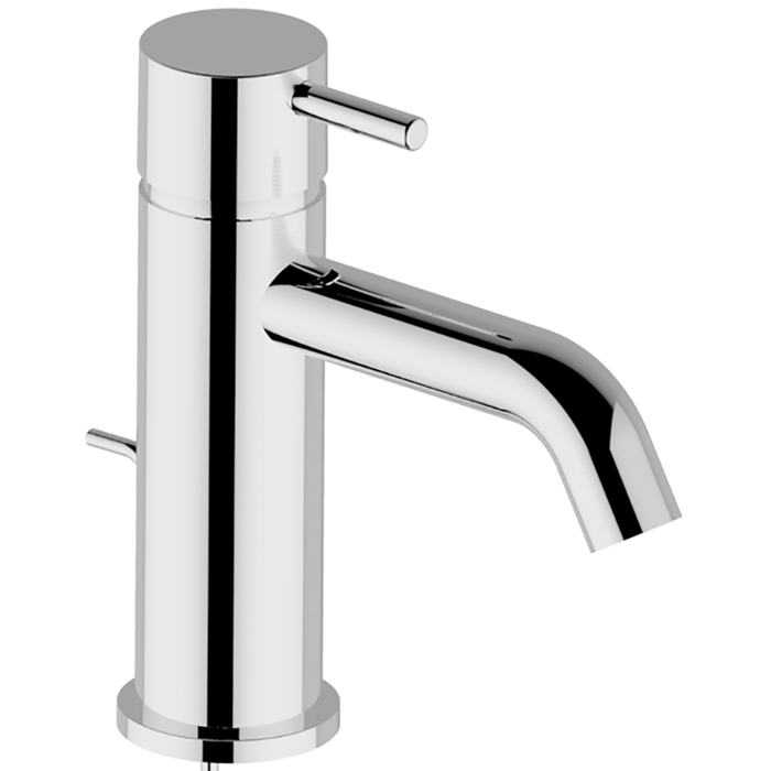 CISAL Less New Смеситель однорычажный для раковины на 1 отверстие с донным клапаном, цвет: хром 