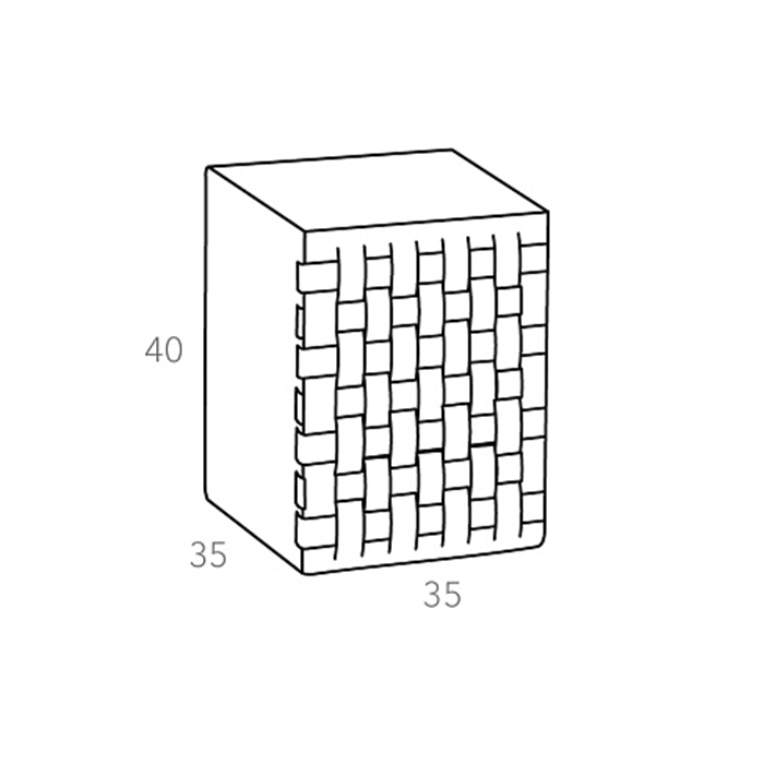 ADJ Пуф, 35x35xH40 см., цвет: оливковый/горчичный