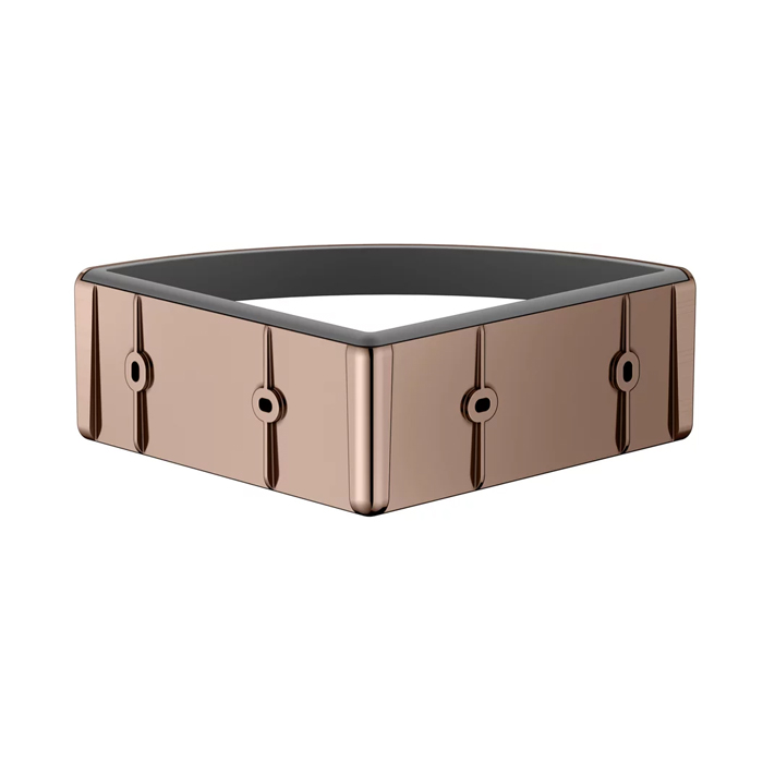 Keuco Elegance Полочка для душа, подвесная, угловая, цвет: brushed red gold/anthracite