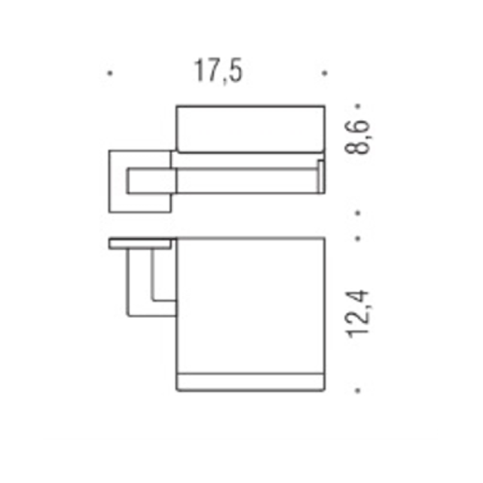 Colombo Basic Q Держатель туалетной бумаги, с крышкой, цвет: хром