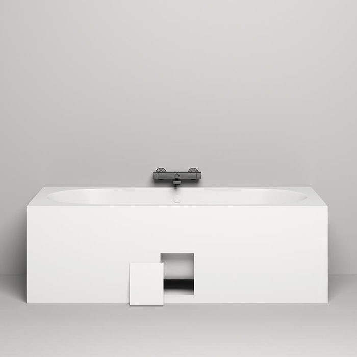Salini Ornella Axis 190 Встраиваемая ванна 190х90х60см, прямоугольная, материал: S-Stone, цвет: белый матовый