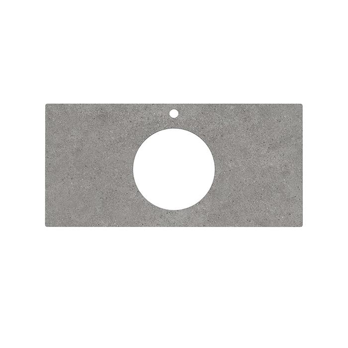 Kerama Marazzi Столешница из керамогранита для накладных раковин Фондамента 100см, с 1 отв., цвет: серый натуральный