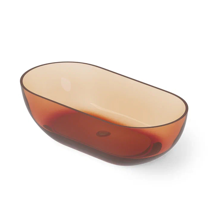 Dea Design Shadow Ванна 178х88х52см., отдельностоящая, Glasstech, прозрачная смола, цвет: Sunset R1