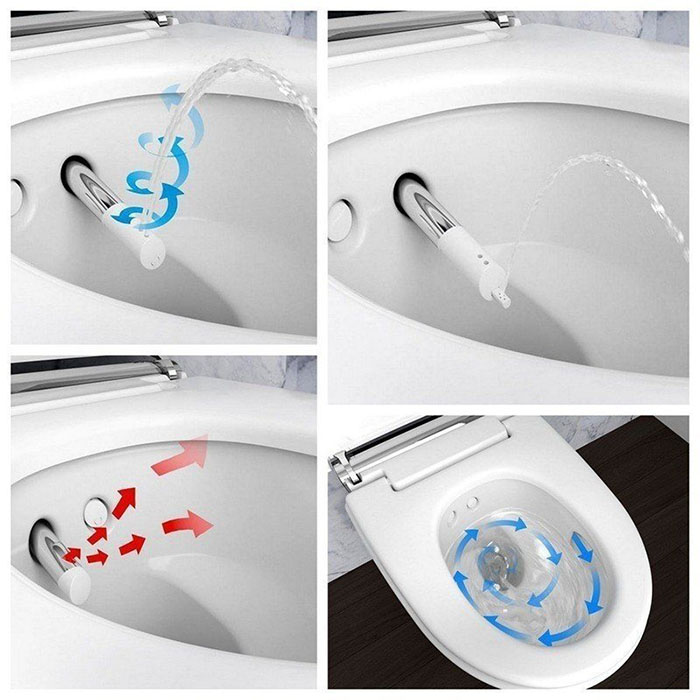Geberit AquaClean Mera Comfort Унитаз-биде подвесной, KeraTect, панель хром, цвет: белый глянцевый