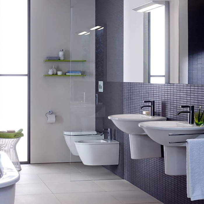 Duravit Darling New Унитаз 37x54см., подвесной, вертикальный выпуск, Durafix, цвет: белый