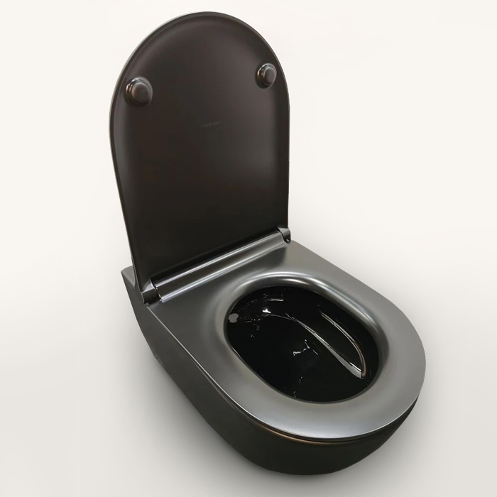 Catalano Sfera Унитаз подвесной 55х35см, безободковый, смыв Tornado, покрытие Twinglaze+, цвет: черный матовый