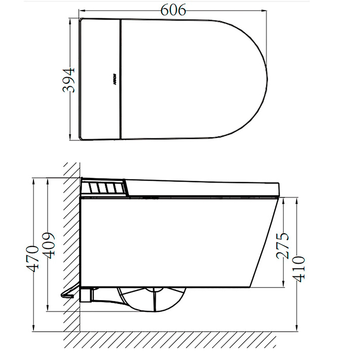 Arrow Pollux Light Унитаз Smart, 34x60см, подвесной, безободковый, цвет: белый