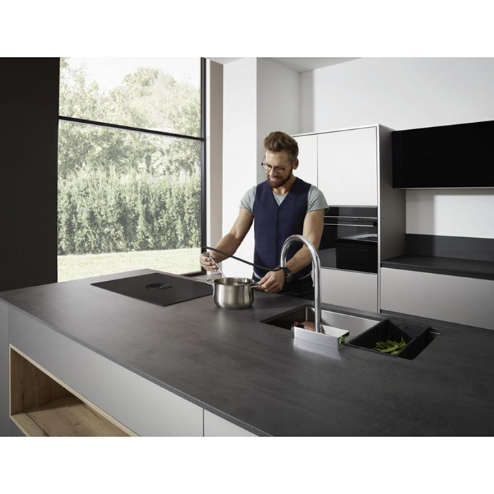 Hansgrohe Aquno Select M81 Смеситель для кухни, 1 отв., с вытяжным душем, 3jet, каскад, sBox, цвет: хром