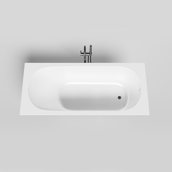 LOFO by Salini Ванна встраиваемая 170х75см, овальная чаша, материал: Solid Surface, цвет: белый матовый