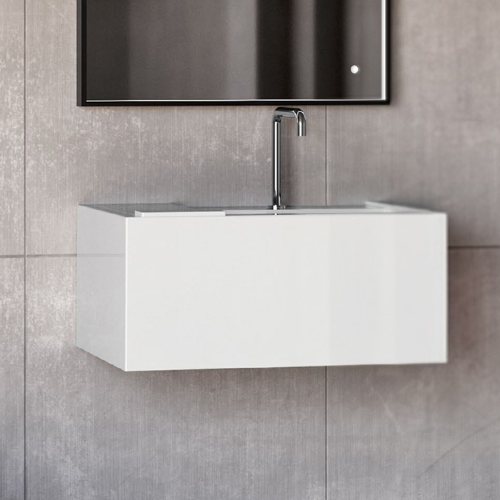 Kerasan Kanaal Раковина подвесная, 80х46,5см., с 1 отв., цвет: белый глянцевый