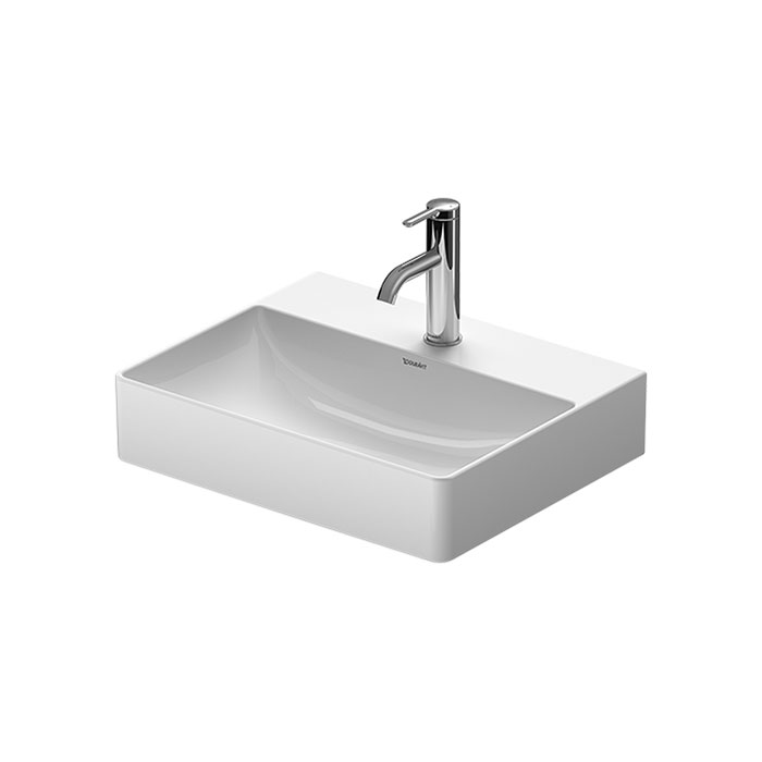 Duravit DuraSquare Раковина накладная 50х40см, без перелива, 2 отв., цвет: белый