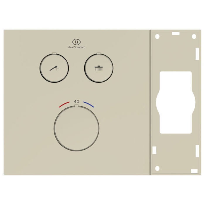 Ideal Standard Ceratherm Navigo Solos Смеситель для душа, встраиваемый, термостатический, цвет: PVD Silver Storm (Серебряный Шторм)