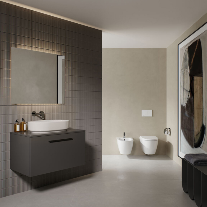 Ideal Standard Ceralife O Смеситель для раковины, на 1 отв., H24см., высокий, технология BlueStart, цвет: хром