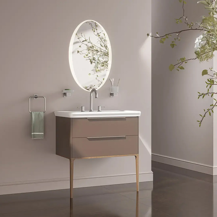Kerama Marazzi Elegance Тумба подвесная 80см, 2 ящика, цвет: пудровая глина