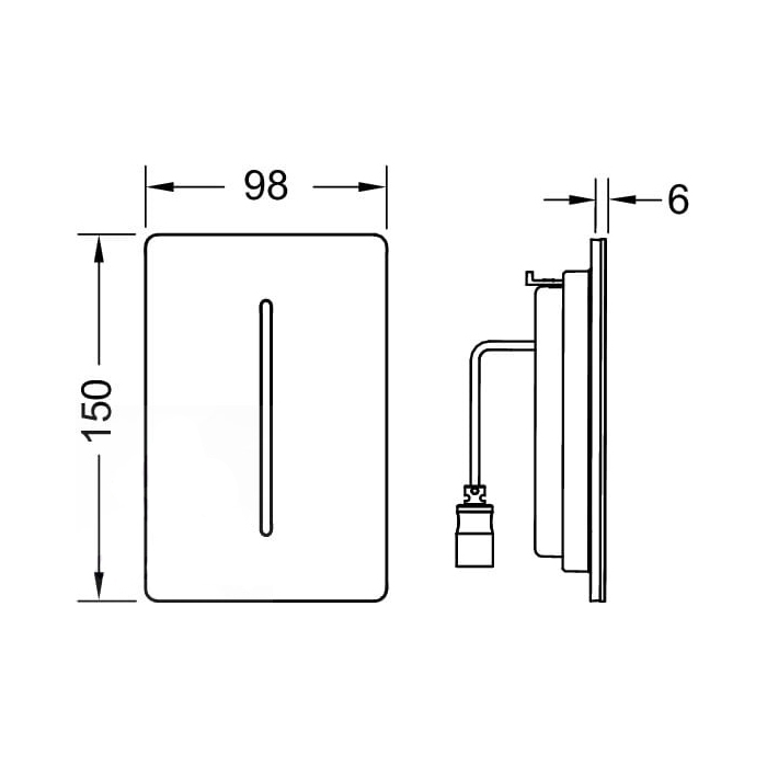 TECEfilo-Solid Urinal Лицевая панель, сталь, цвет: белый матовый