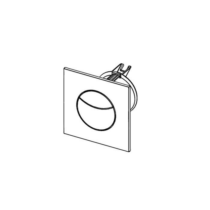 TECEflushpoint Панель смыва, 2 клавиши, квадратная, цвет: хром глянцевый
