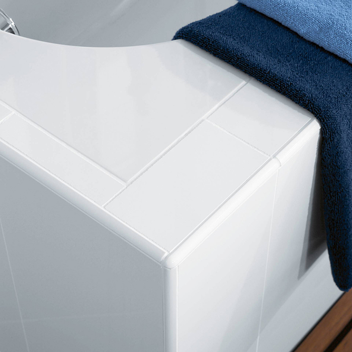 Villeroy&Boch Oberon Ванна 180х80х47см., встраиваемая, ножки, Quaryl, цвет: альпийский белый