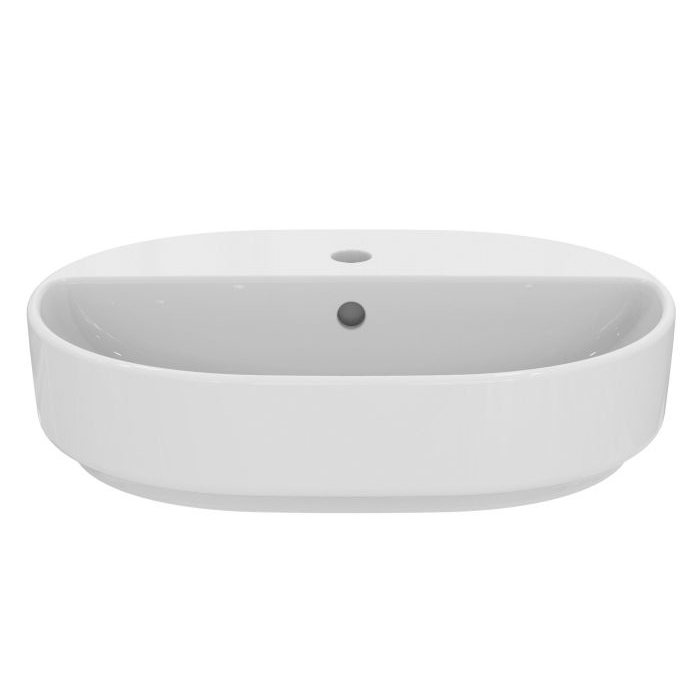 Ideal Standard i.life Раковина 55х40х13см., накладная, 1 отв., с переливом, без крепежа, цвет: белый глянцевый