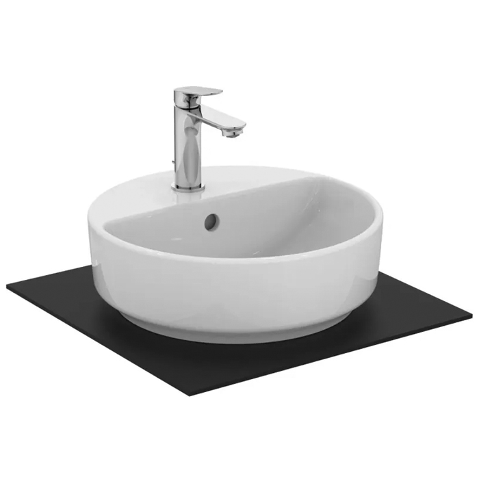 Ideal Standard i.life Раковина 40х40х13см., накладная, 1 отв., с переливом, без крепежа, цвет: белый глянцевый
