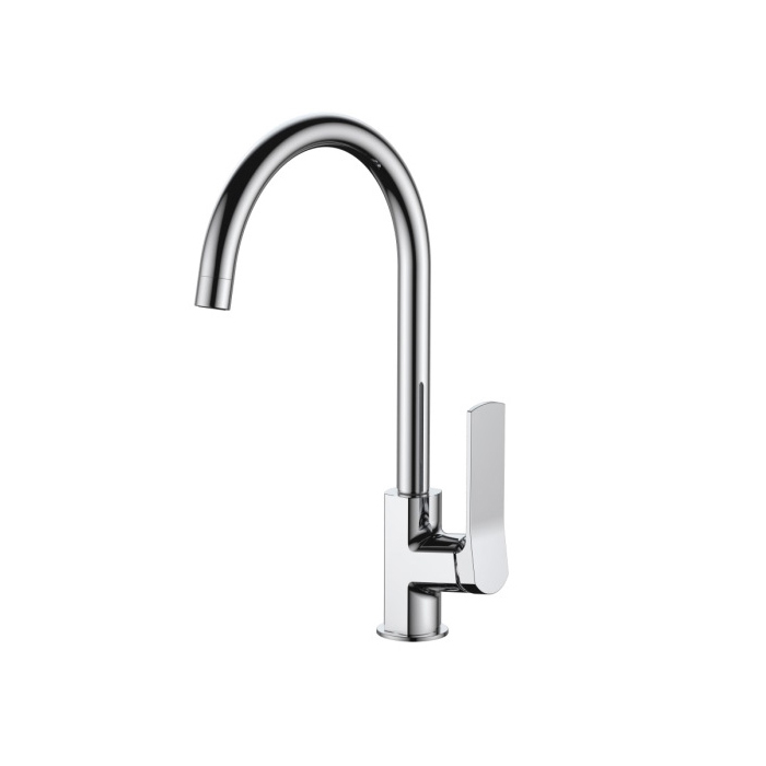 NEMO Prima Смеситель для раковины, 1 отв., с донным клапаном, поворотный излив, цвет: хром