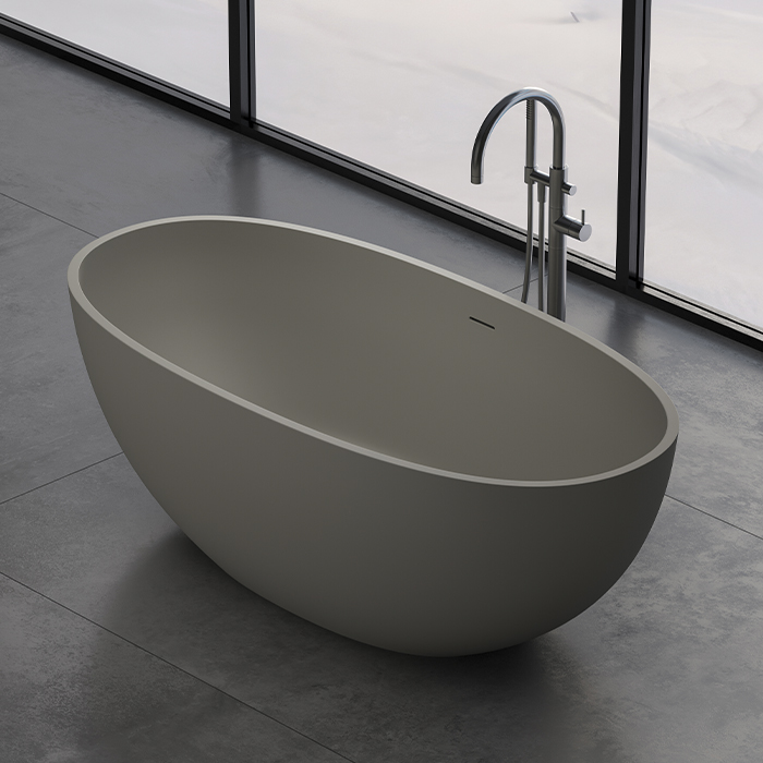 Dea Design Nature Ванна 165х80х58см., отдельностоящая, Solid Surface, цвет: White №18