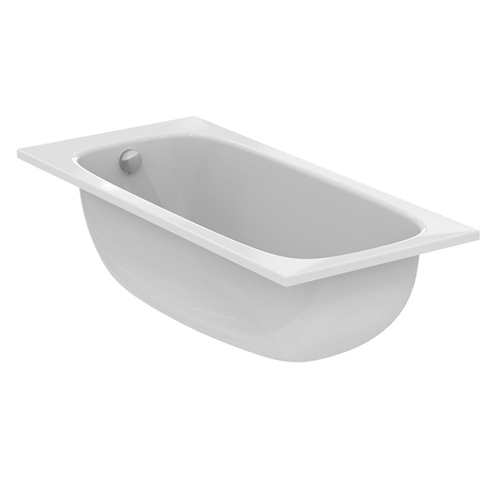 Ideal Standard i.life Ванна 170x75 см, встраиваемая, акрил, без панелей, перелива, без ножек, цвет: белый глянец