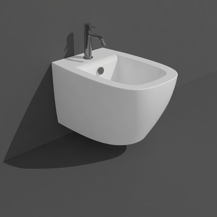 Simas Juniper Биде подвесное 53,5x370xh32см., с 1 отв., цвет: белый глянец