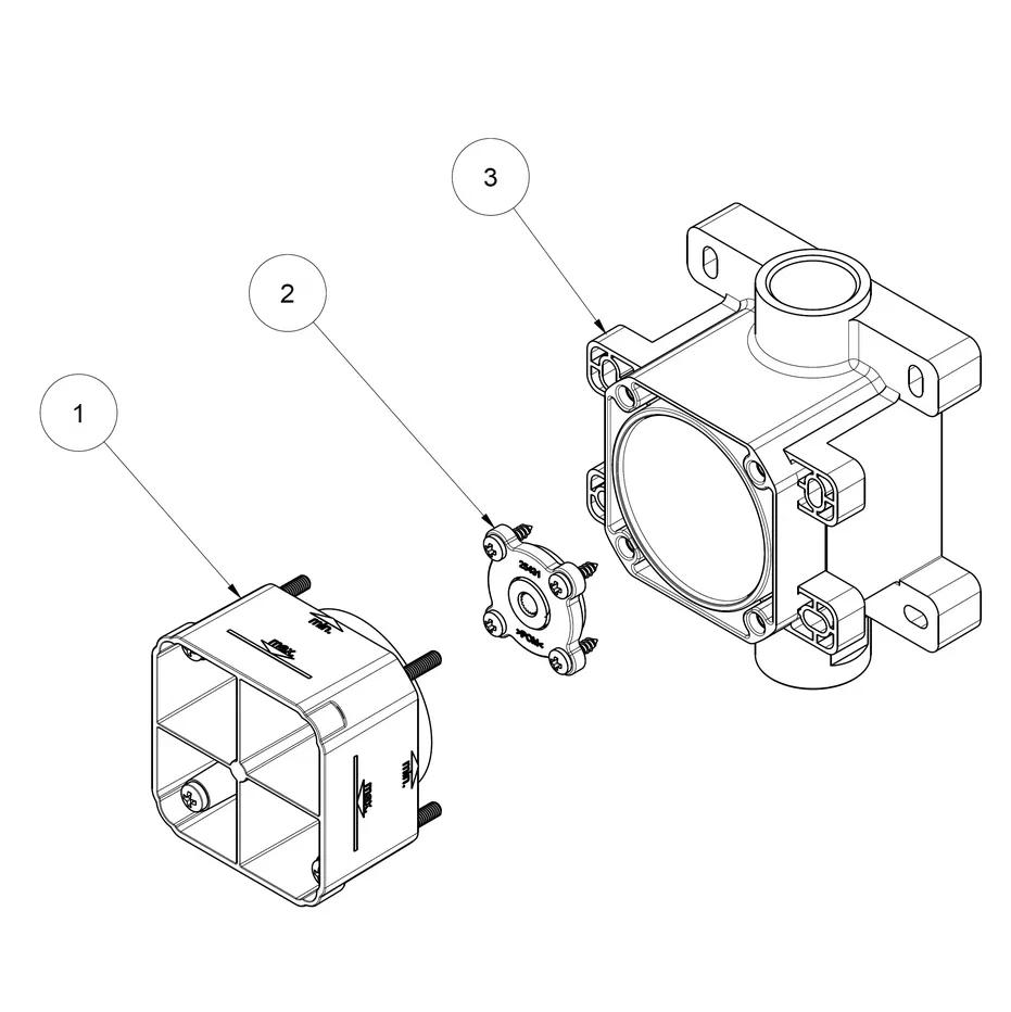 ALMAR Внутренняя часть корпуса боковой форсунки Mist/Spin (Запчасть)