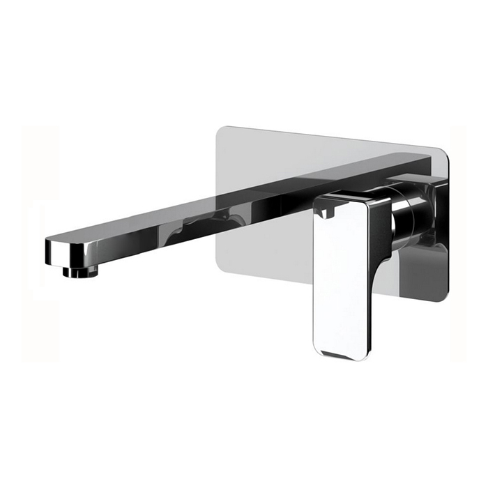 Cisal Cubic Смеситель для раковины, настенный, цвет: хром