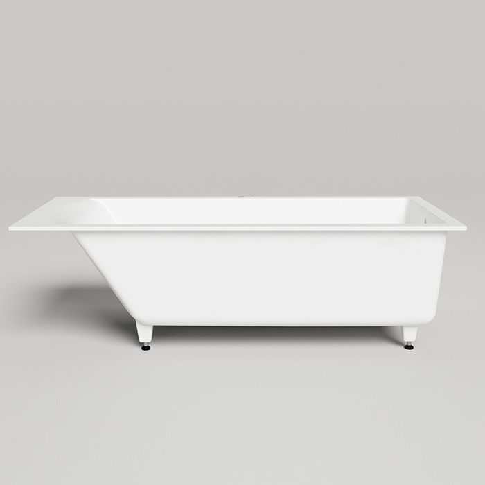 Salini Cascata Встраиваемая ванна 170x70x55.2см., ножки, сифон, мат-л: S-Sense, цвет: белый глянцевый