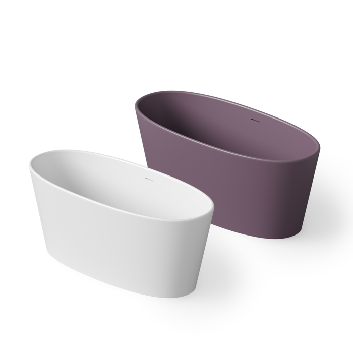 Dea Design Nature Ванна 158х70х66см., отдельностоящая, Solid Surface, цвет: White №18