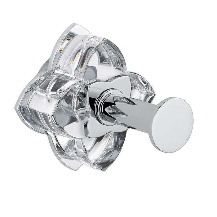 THG Pétale de cristal clair Крючок подвесной, длинный, цвет: хром/прозрачный хрусталь