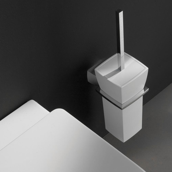 Bertocci Grace Туалетный ёршик,напольный/подвесной, цвет: белая керамика/хром