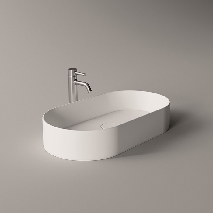 Alice Spy Oval Раковина 65x36х12см., накладная, без отв., цвет: белый глянцевый