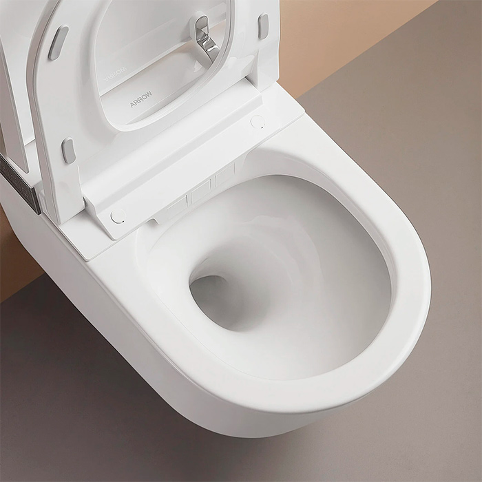 Arrow Pollux Унитаз Smart с функцией биде, 34x60см, подвесной, безободковый, цвет: белый