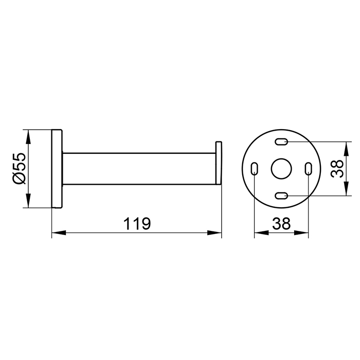 Keuco Plan Держатель запасного рулона т/б, подвесной, цвет: черный матовый
