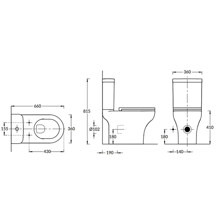 Kerama Marazzi Buongiorno Унитаз моноблок 36x66см, безободковый, цвет: белый глянцевый