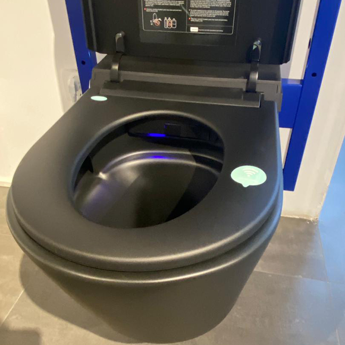 NEMO Унитаз с функцией биде 60x38см., подвесной, электронный, tornado, сиденье микролифт, цвет: черный матовый