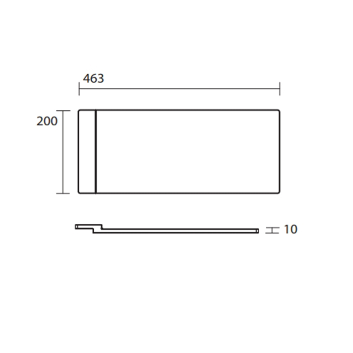 Kerasan Kanaal Полка для раковины 5741. 80 см. цвет белый матовый