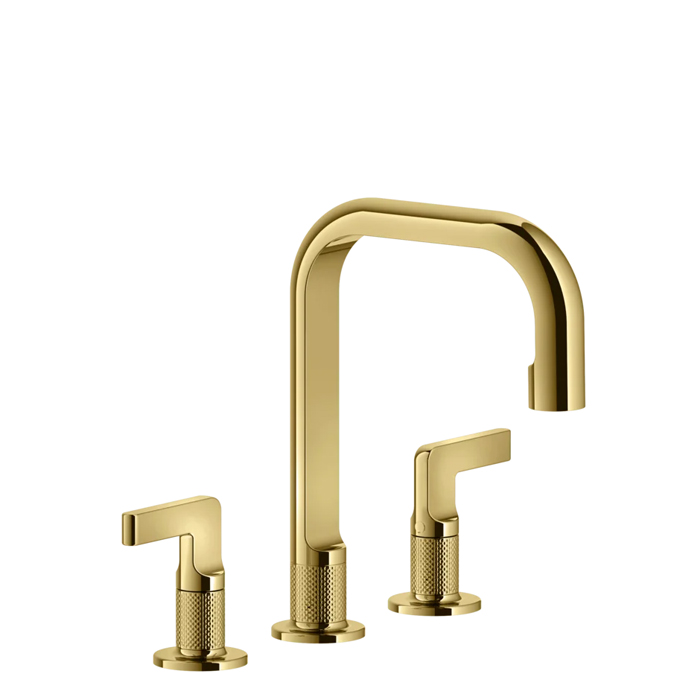 Gessi Inciso Смеситель для раковины на 3 отв., цвет: золото