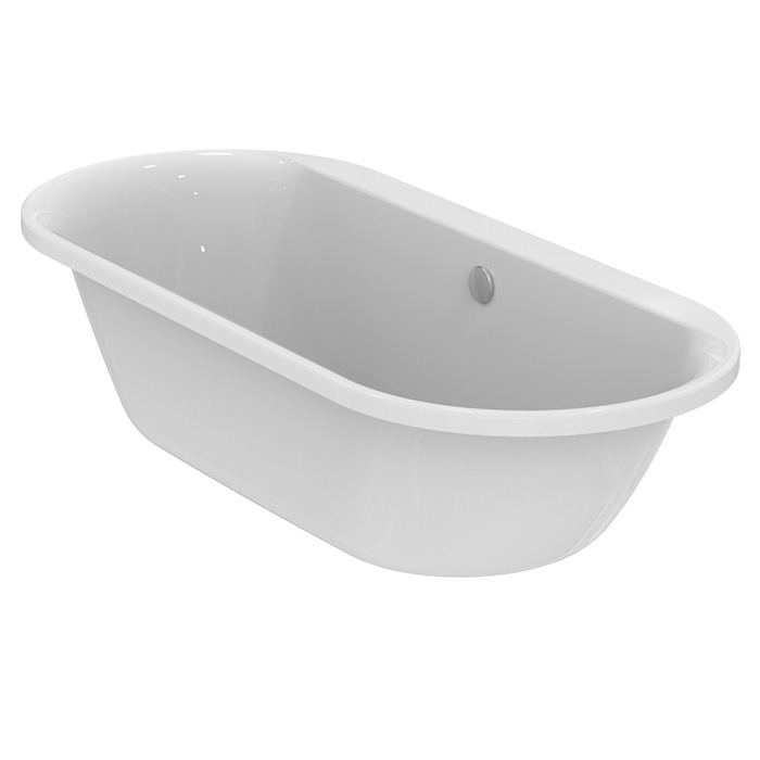 Ideal Standard Connect Air OVAL Ванна 180x80 см, встраиваемая, овальная, акрил, без панелей, перелива, без ножек, цвет: белый глянец