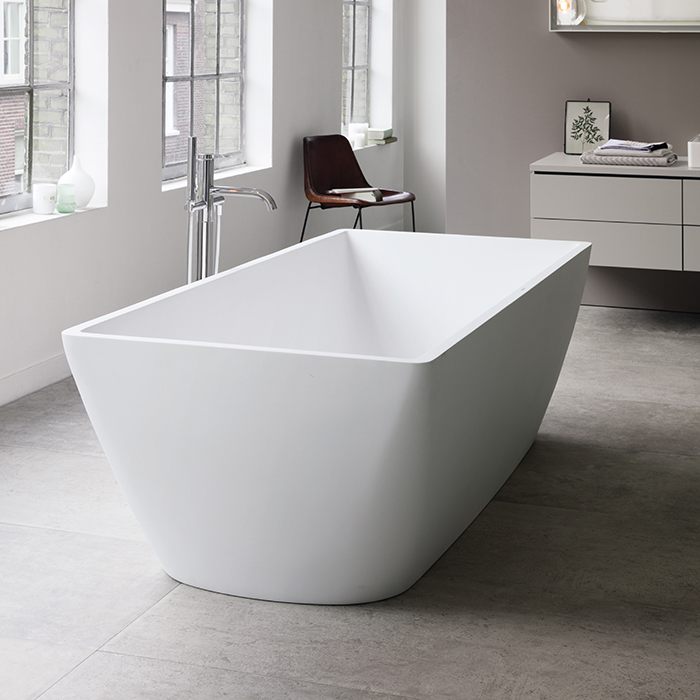 Duravit DuraSquare Ванна 180x80см,  пристенный вариант, с ножками и панелью, с 2 наклонами для спины , цвет: белый