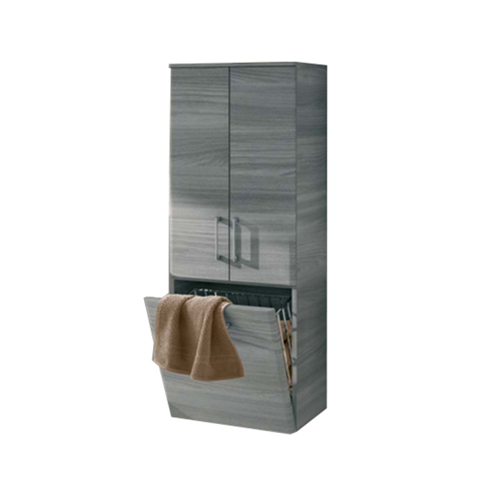 Pelipal Pineo Миди-шкаф  2 дверцы, 1 бельевая корзинка, 121x60x33см, Цвет: сангалло серый